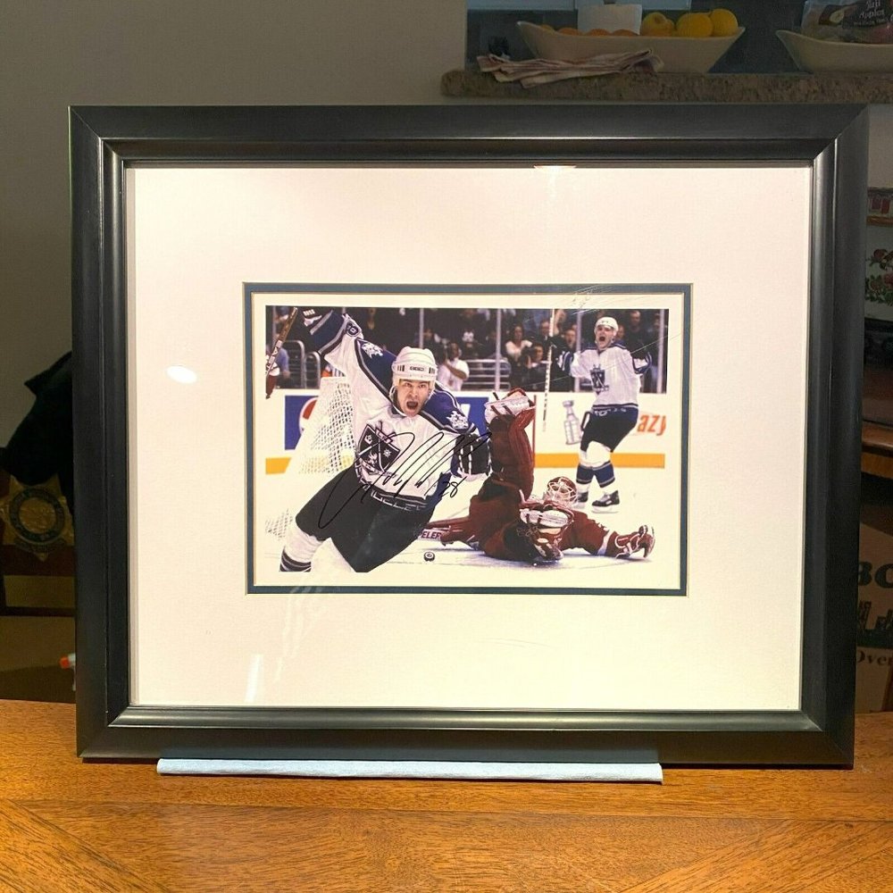 NHL 2001 Adam Deadmarsh LA Kings Game-Winner Framed Autographed Photo